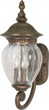 Nuvo 60/785 - Balun - 3 Light - 22&#34; - Wall Lantern - Arm Up w/ Clear Melon Seed Glass