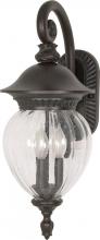Nuvo 60/786 - Balun - 3 Light - 22&#34; - Wall Lantern - Arm Down w/ Clear Melon Seed Glass