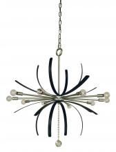 Framburg 5432 SP/Mblack - 10-Light Satin Pewter With Matte Black Accents Victoria Chandelier