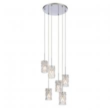 ELK Home 82198/6 - Forma de Crystal 17.5&#39;&#39; Wide 6-Light Pendant - Polished Chrome