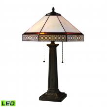 ELK Home D1858-LED - Stone Filigree 24&#39;&#39; High 2-Light Table Lamp - Tiffany Bronze - Includes LED Bulbs